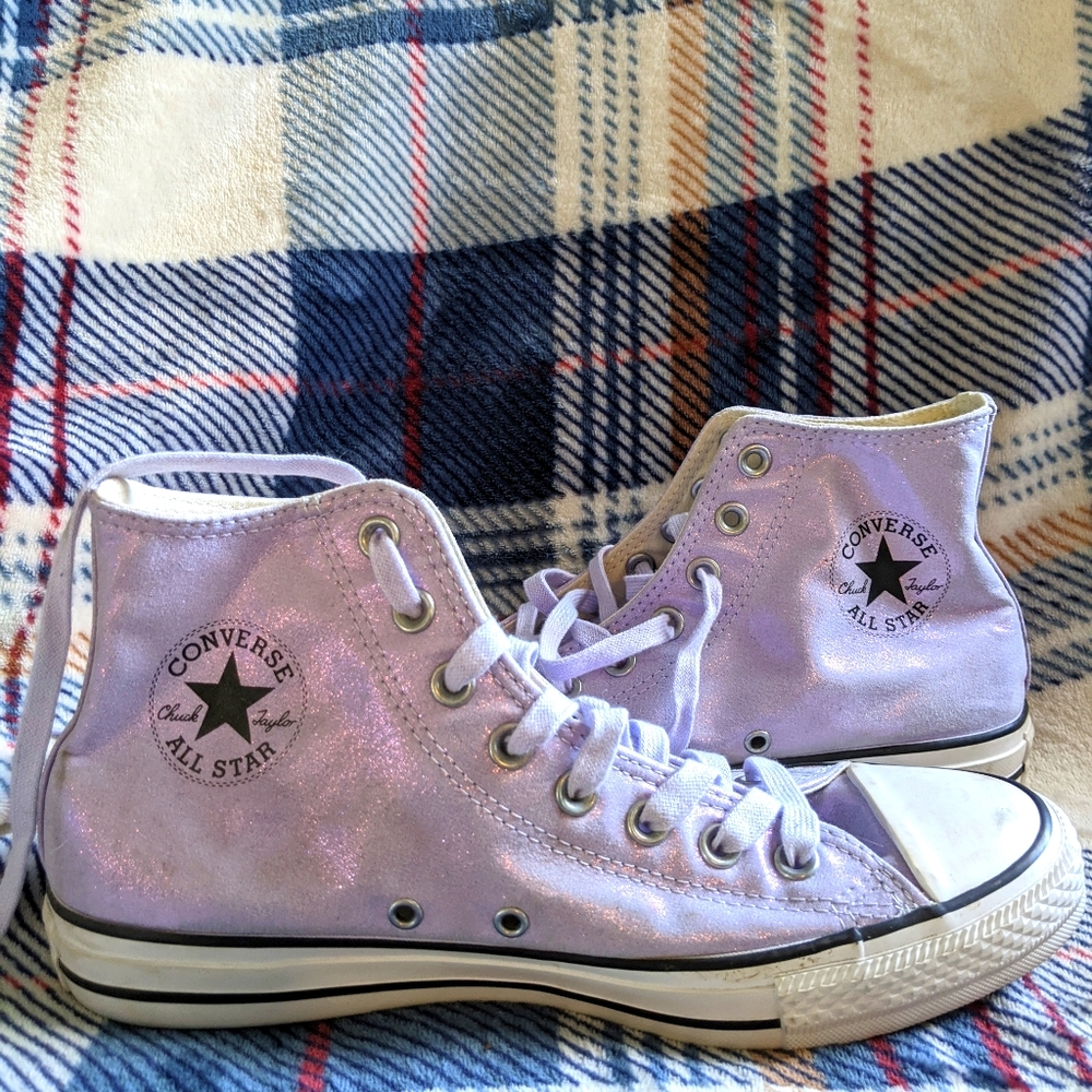 Lavender Shimmer High-Tops